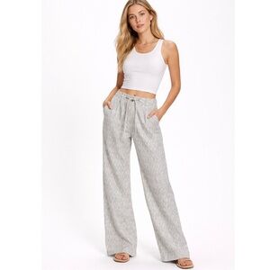 Patagonia Women's Hemp Ikat Resort Wear Pants In Gray Tan Blue Sz 10